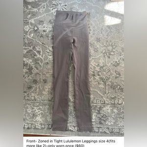 Zoned in Lululemon leggings